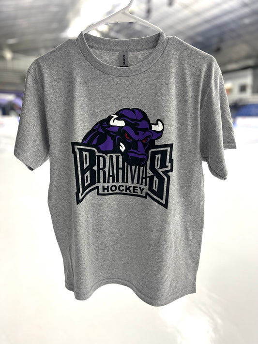 Brahmas Hockey T-Shirt - Grey
