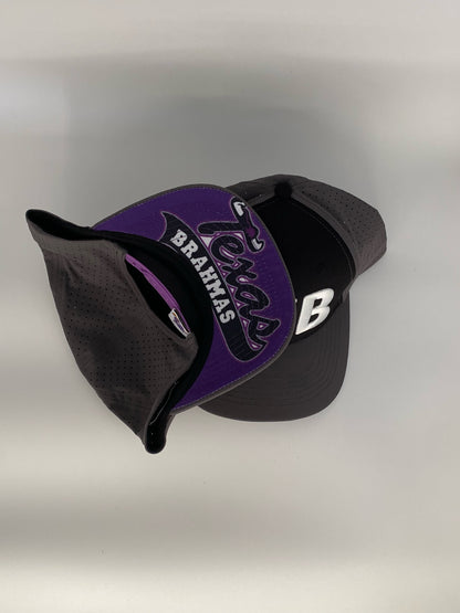 Black and Grey Texas Brahmas Snapback Hat